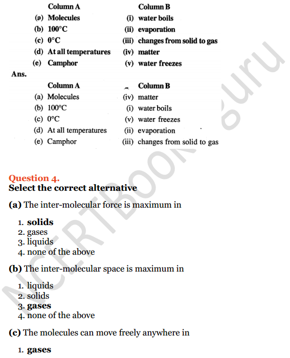 Selina Concise Physics Class 8 ICSE Solutions Chapter 1 Matter 3