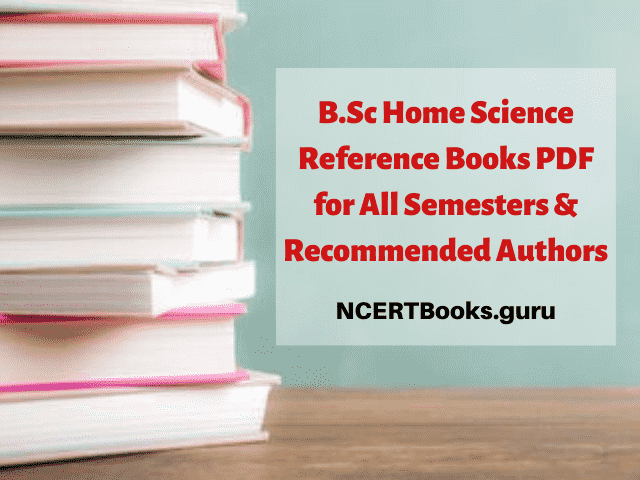 B.Sc Home Science Reference Books