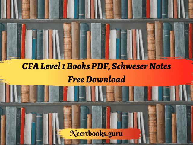 CFA Level 1 Books PDF