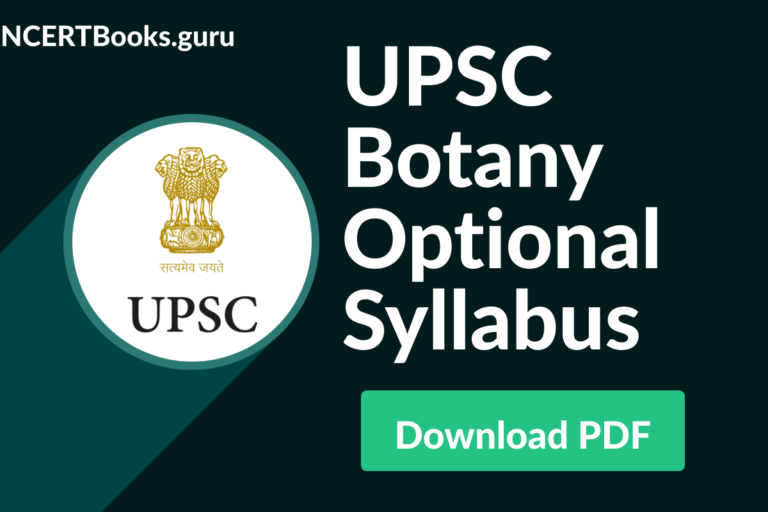 UPSC Botany Optional Syllabus PDF Download Botany IAS Syllabus for