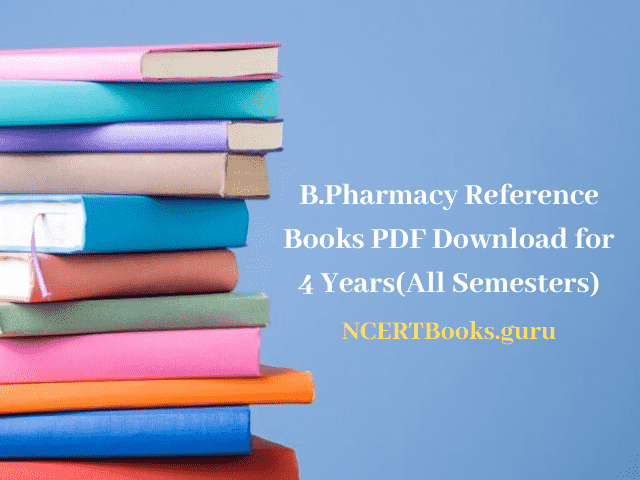 B.Pharmacy Reference Books