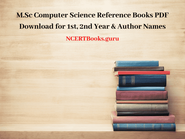 M.Sc Computer Science Reference Books