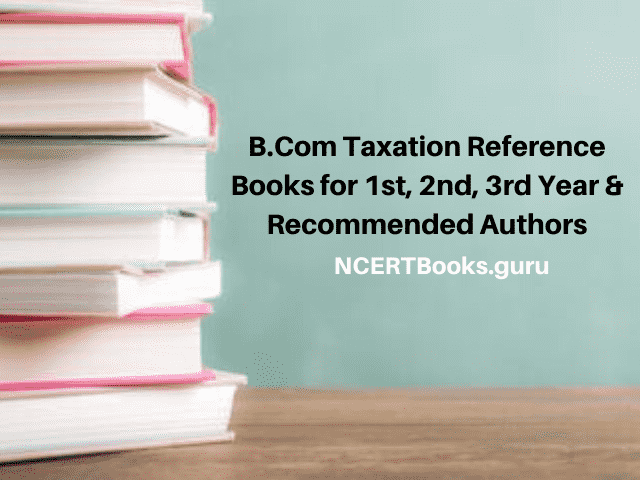 B.Com Taxation Reference Books
