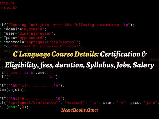 C language course details