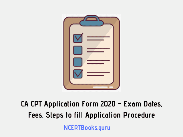 CA CPT Application Form