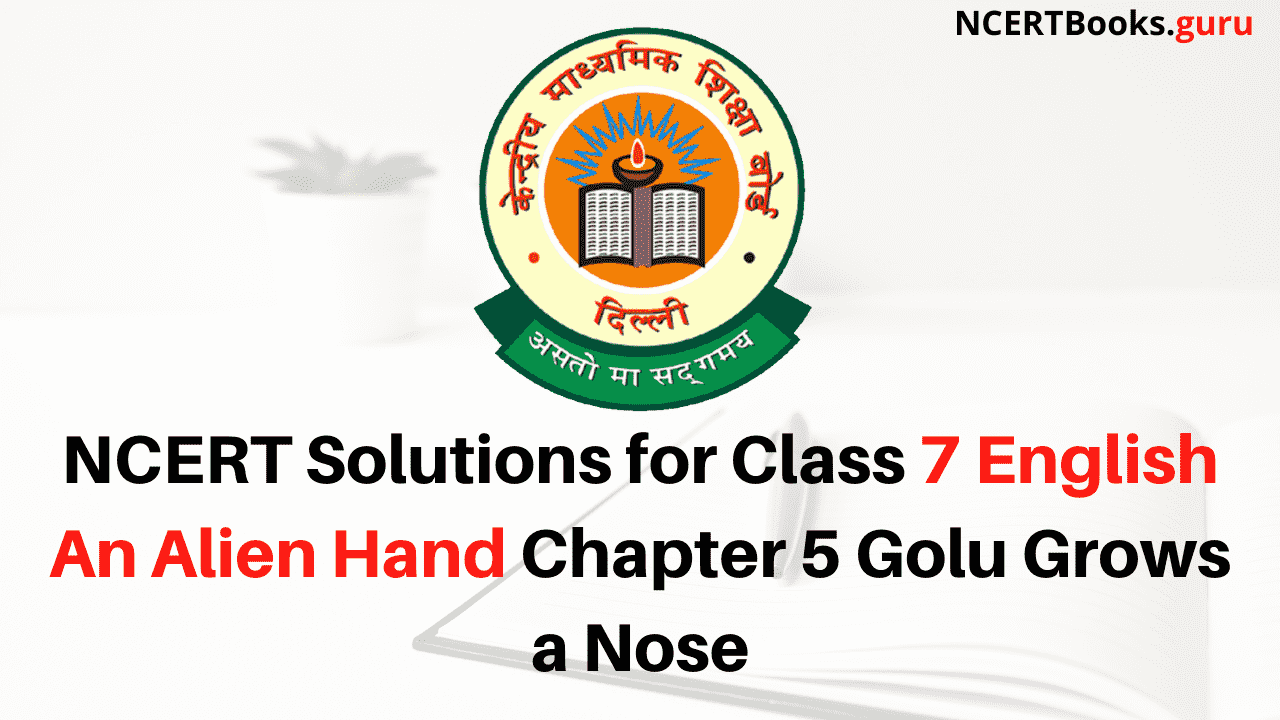 NCERT Solutions for Class 7 English An Alien Hand Chapter 5 Golu Grows a Nose