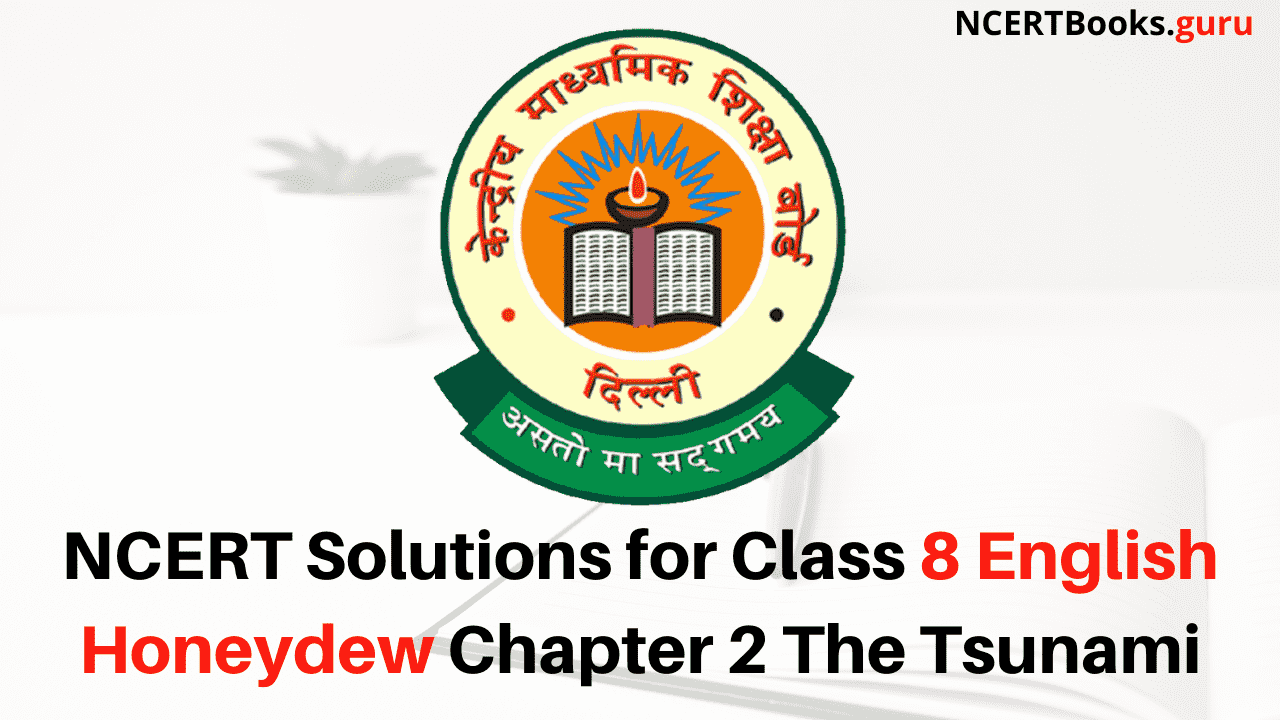 NCERT Solutions for Class 8 English Honeydew Chapter 2 The Tsunami