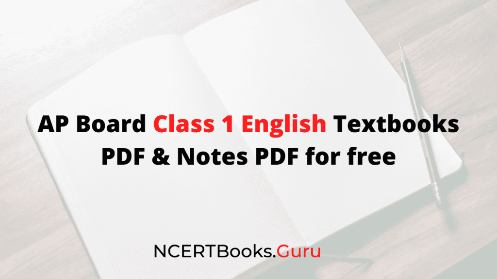 AP SCERT Class 1 English Books | Class 1 English Andhra Pradesh Board ...
