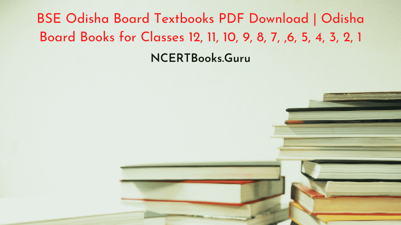 BSE Odisha Board Textbooks