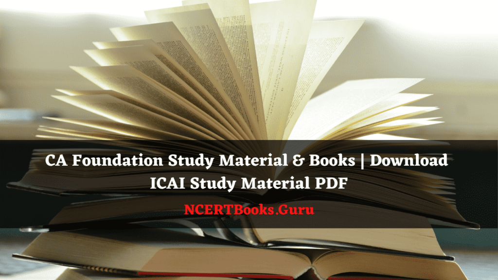 CA Foundation Study Material PDF Free Download ICAI Books & Notes