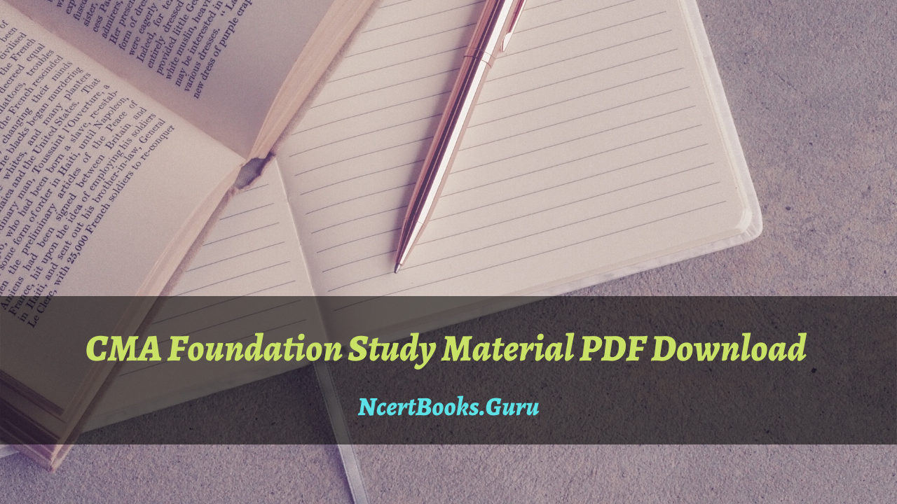 CMA Foundation Study Material in Pdf format Download Online icma.in