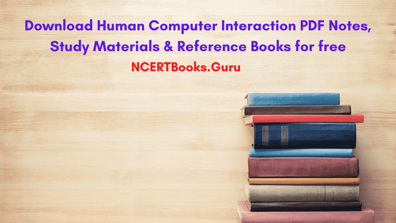 Human Computer Interaction PDF