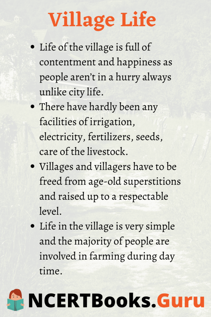 essay on town life and village life
