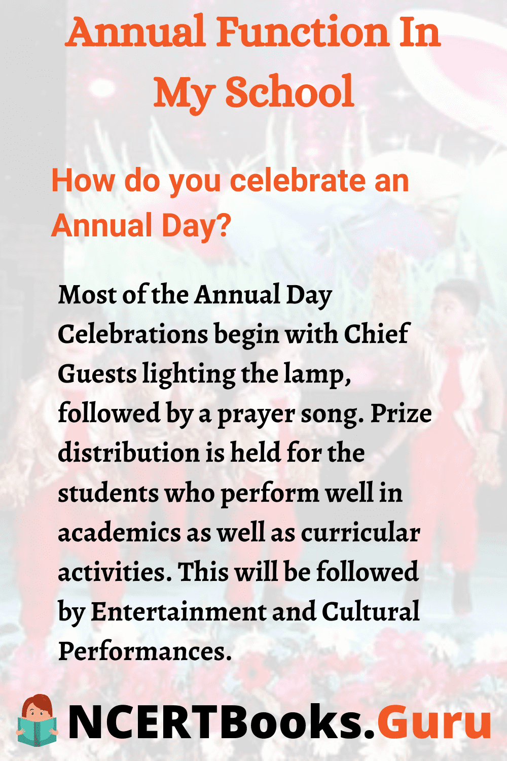 How to celebrate annual function in school?