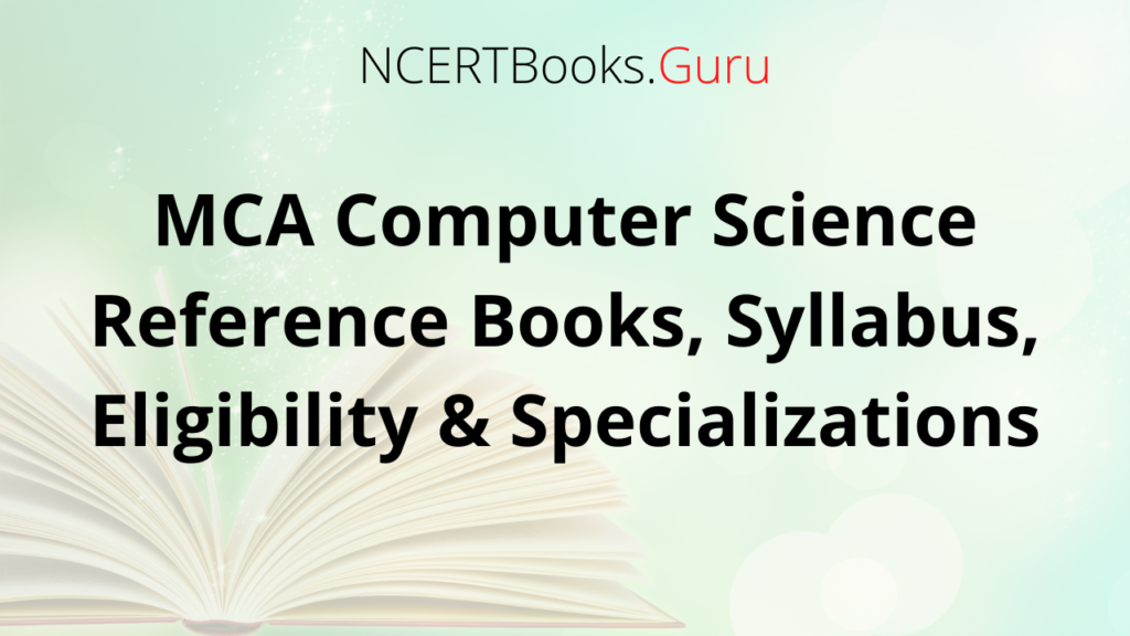 MCA Computer Science Reference Books