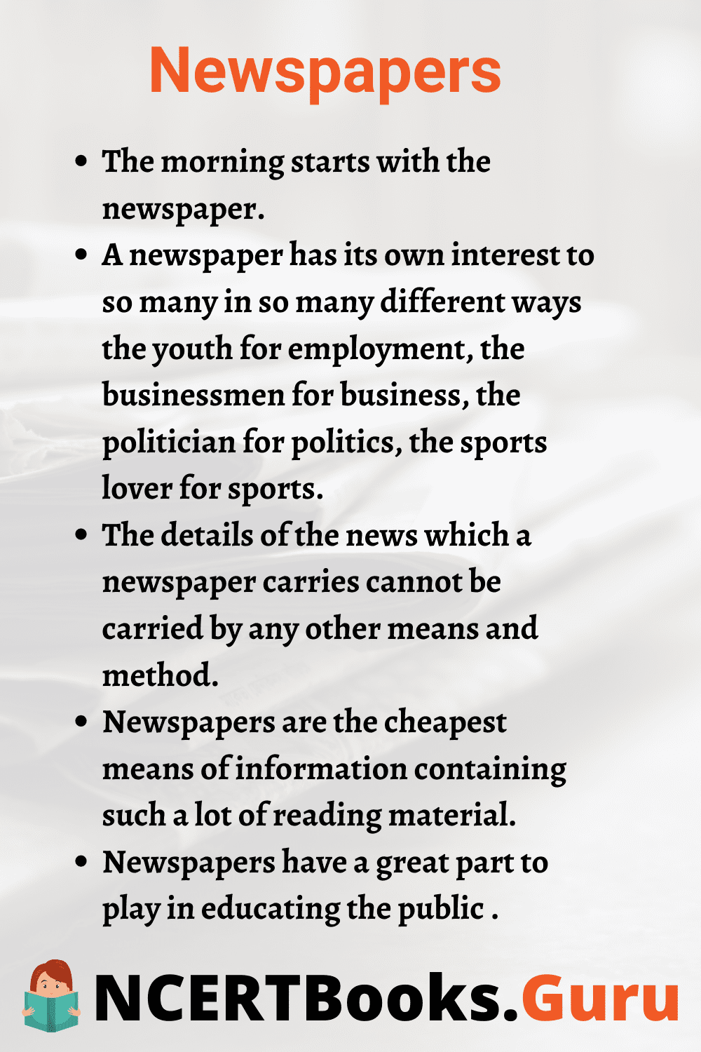 a newspaper essay