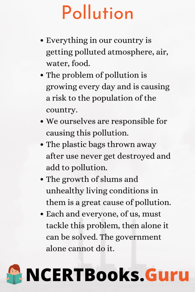 essay on pollution for 5th class