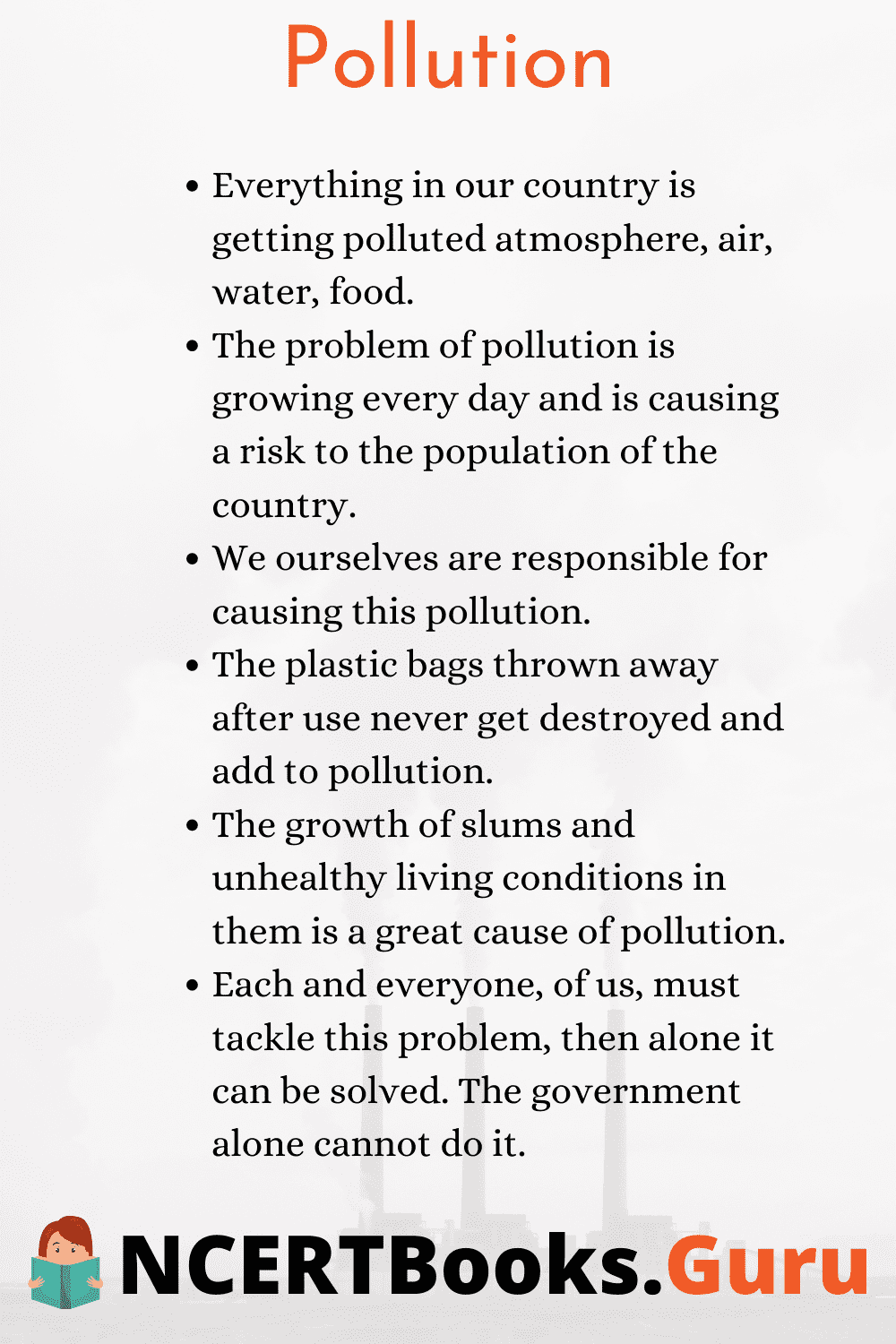 essay on the pollution control