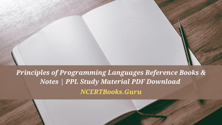 Principles of Programming Languages Books, Study Material & Notes PDF