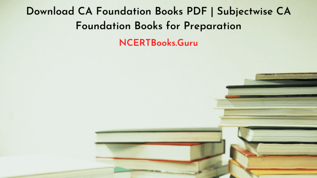 CA Foundation Books
