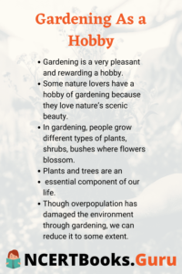 my hobby gardening essay