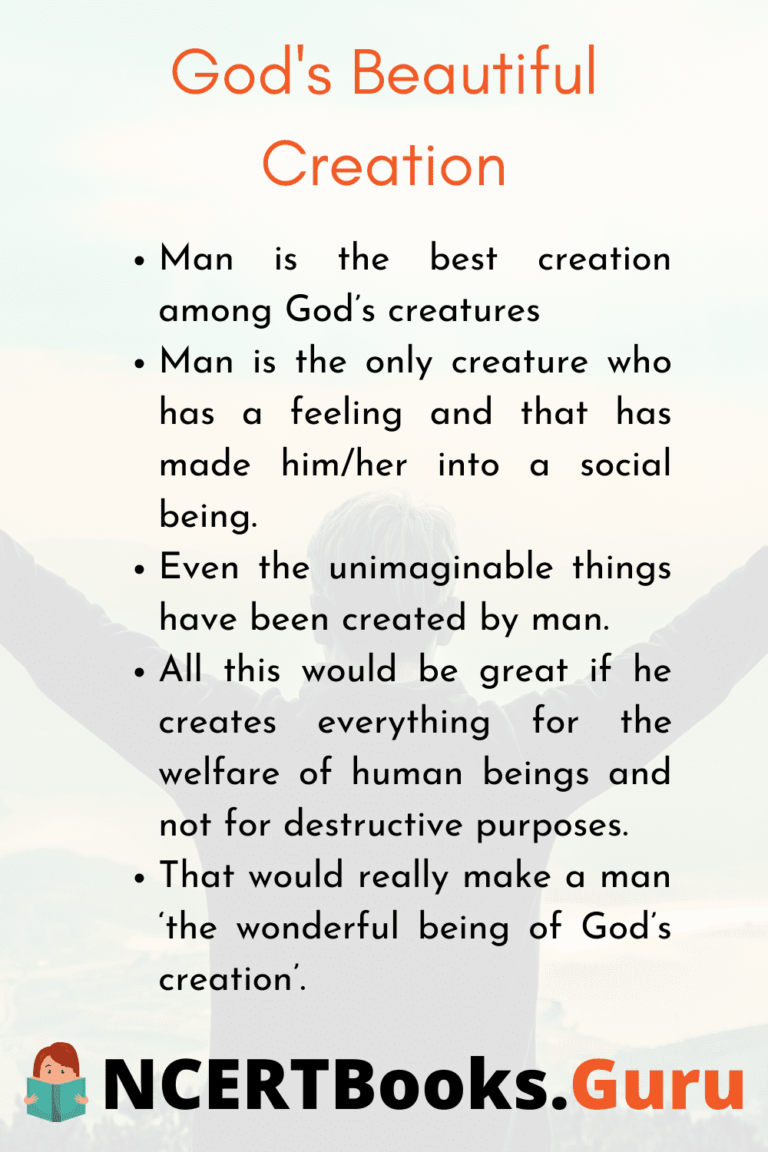 essay about god's creation of man
