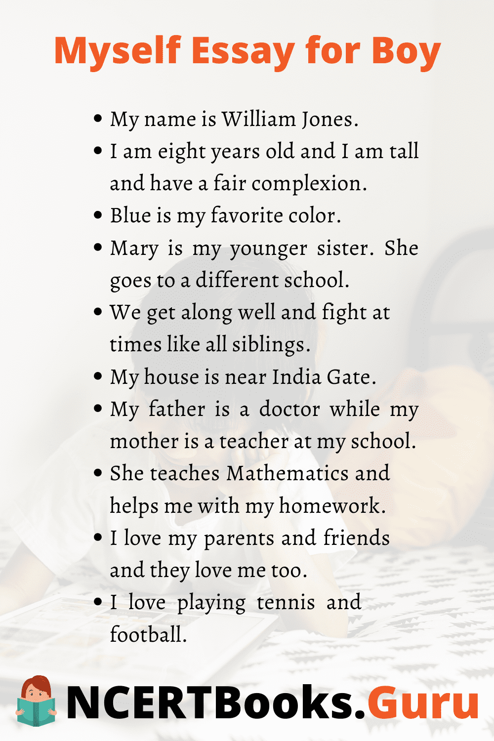 essay about myself kindergarten