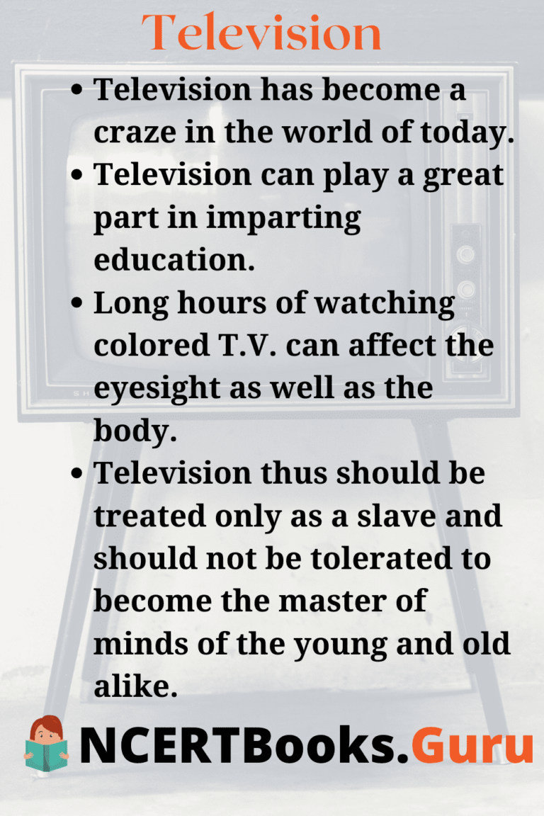 television essay with quotations for 10th class
