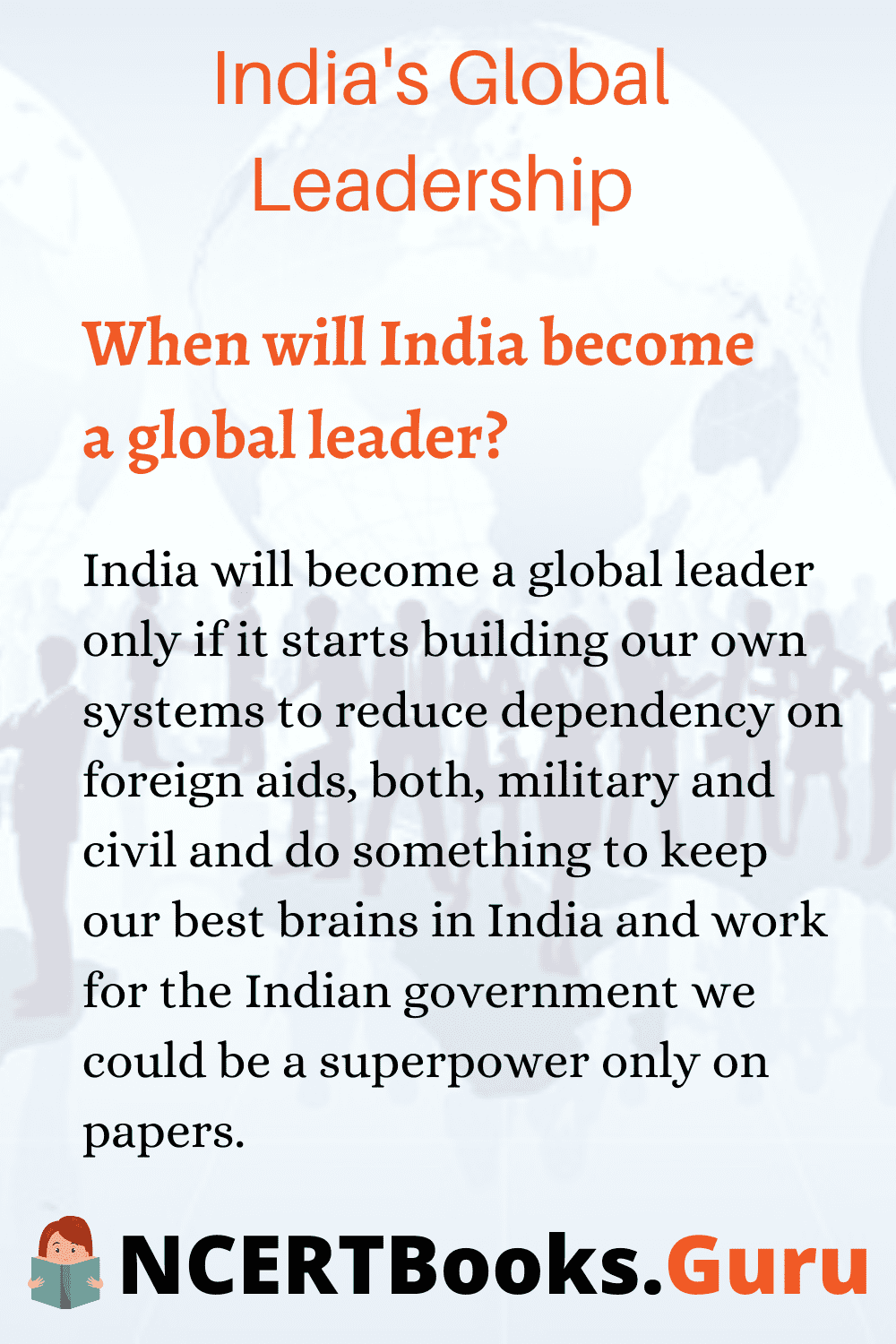 essay on india's leadership in global scenario