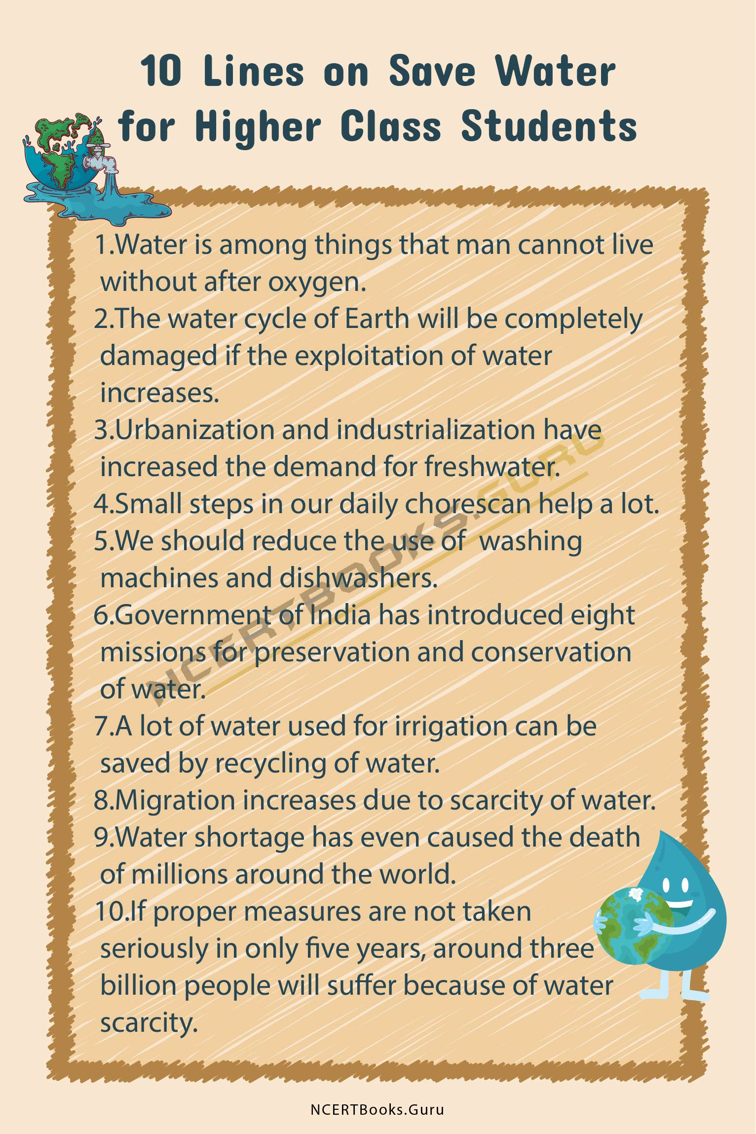 10 Lines on Save Water 2