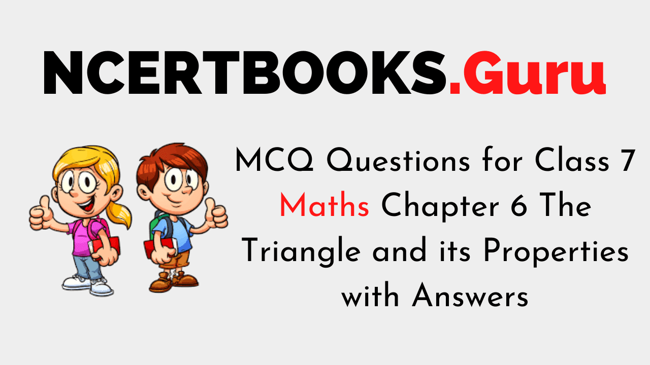 MCQ Questions for Class 7 Maths Chapter 6 The Triangle and its Properties with Answers