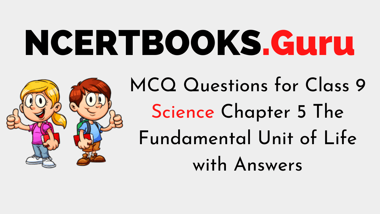 MCQ Questions for Class 9 Science Chapter 5 The Fundamental Unit of Life with Answers