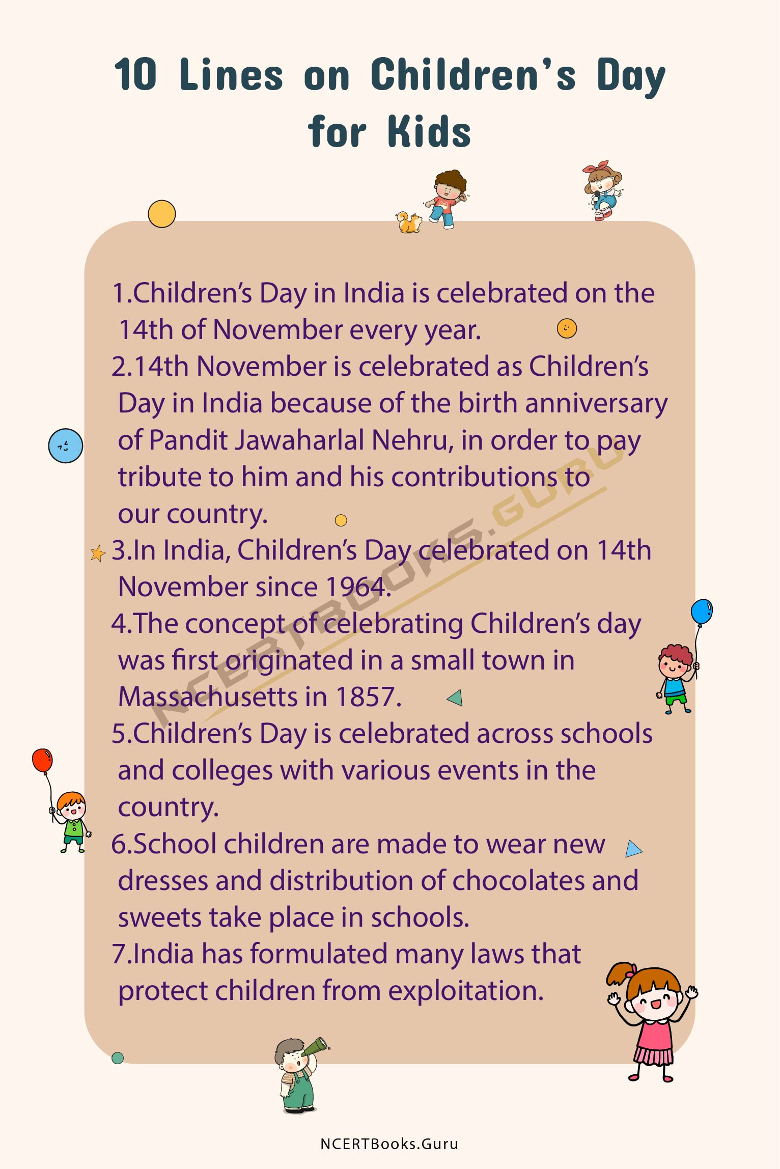10 Lines on Children’s Day 1