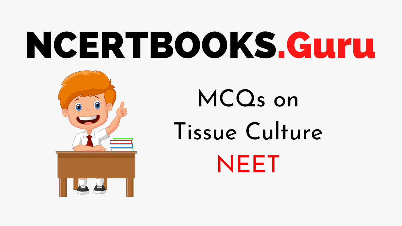 MCQs on Tissue Culture For NEET 2020 - NCERT Books MCQs on Tissue Culture For NEET 2020 - NCERT Books