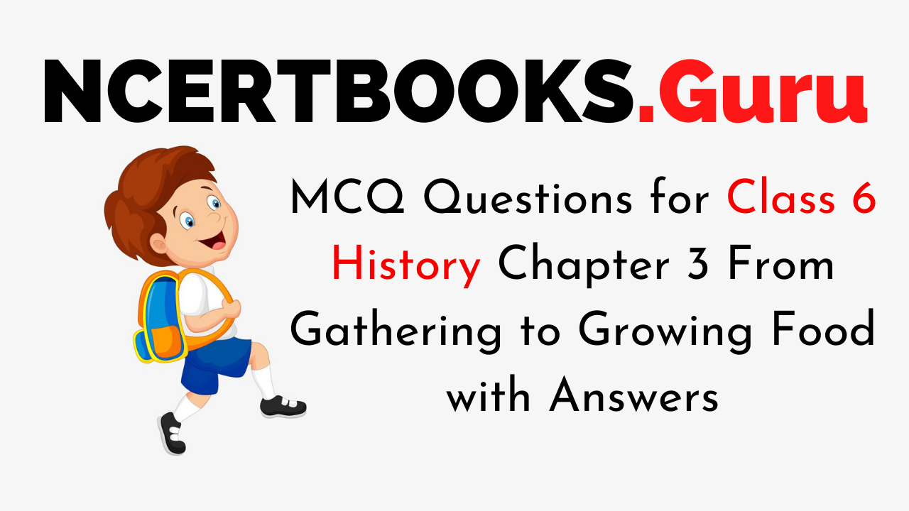 MCQ Questions for Class 6 History Chapter 3 From Gathering to Growing Food with Answers