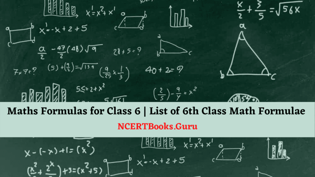 Maths Formulas for Class 6