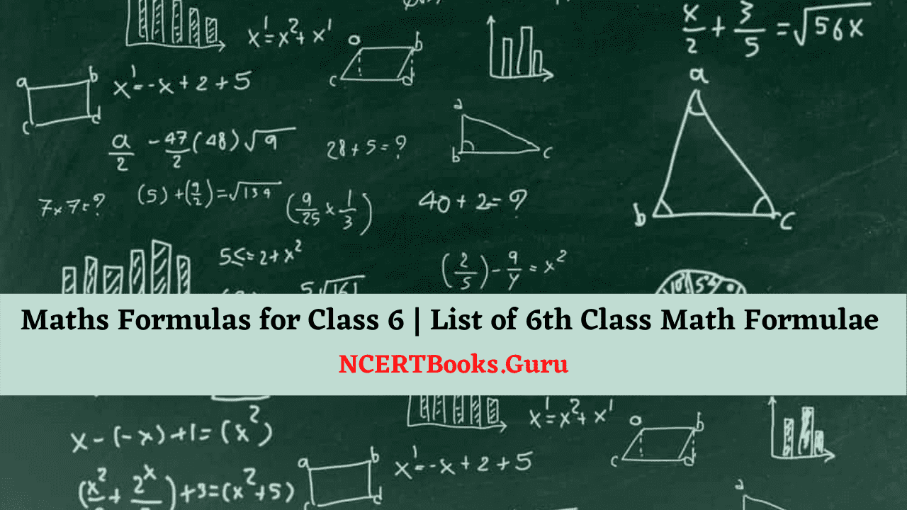 Maths Formulas for Class 6