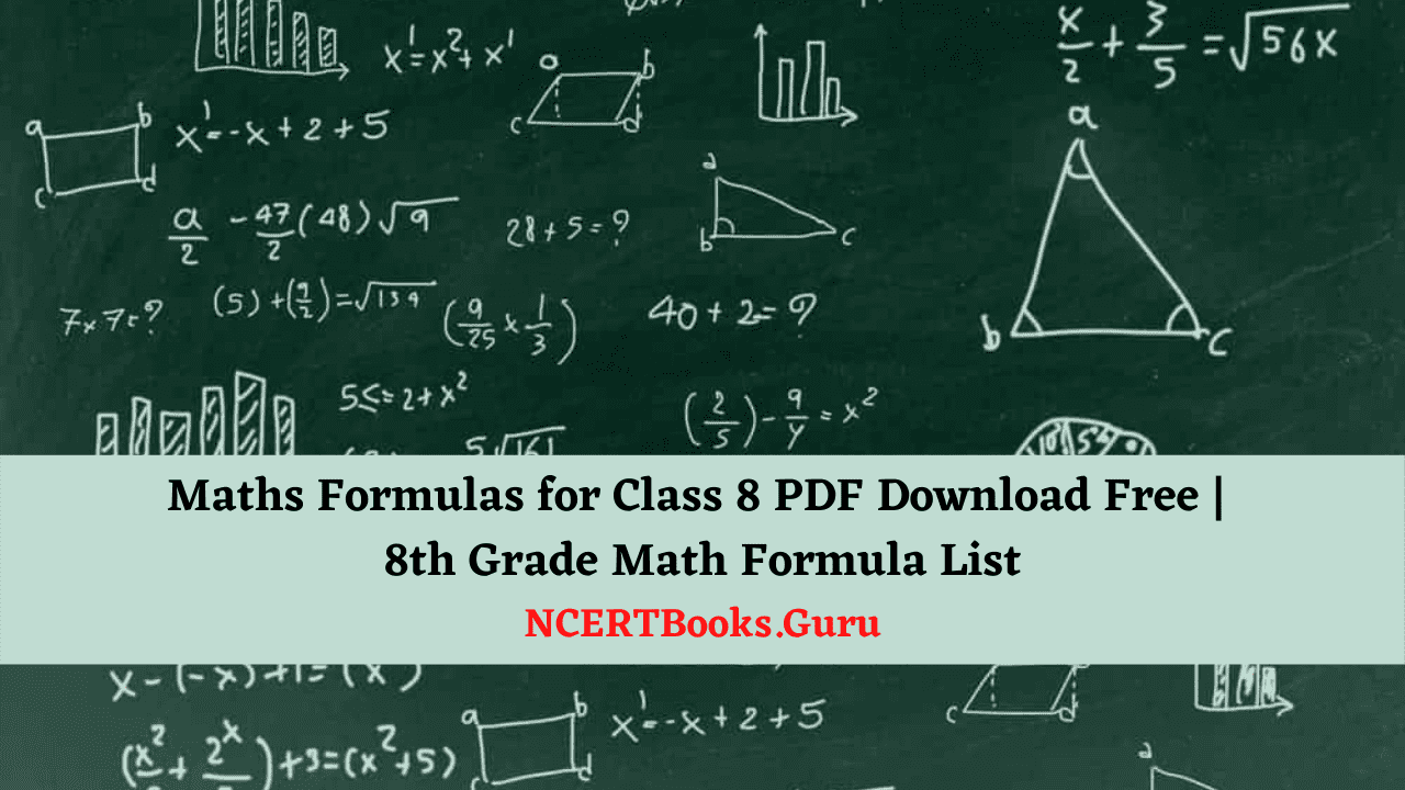 Maths Formulas for Class 8