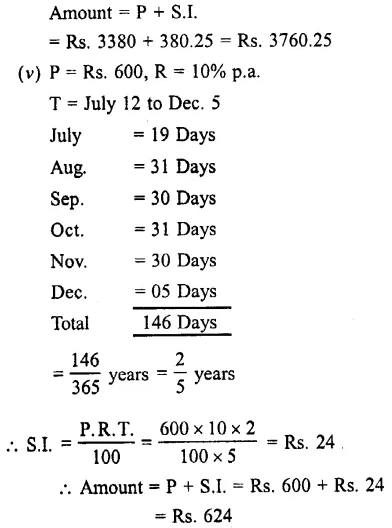 Selina Concise Mathematics Class 7 ICSE Solutions Chapter 10 Simple Interest 3