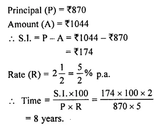 Selina Concise Mathematics Class 7 ICSE Solutions Chapter 10 Simple Interest 9