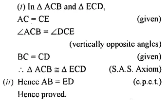 Selina Concise Mathematics Class 7 ICSE Solutions Chapter 19 Congruency Congruent Triangles 7