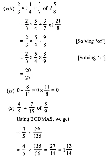 Selina Concise Mathematics Class 7 ICSE Solutions Chapter 3 Fractions (Including Problems) Ex 3C 42