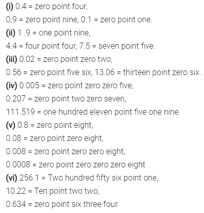 Selina Concise Mathematics Class 7 ICSE Solutions Chapter 4 Decimal Fractions (Decimals) Ex 4A 5