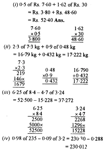 Selina Concise Mathematics Class 7 ICSE Solutions Chapter 4 Decimal Fractions (Decimals) Ex 4F 82