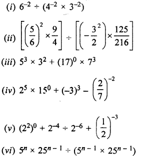 Selina Concise Mathematics Class 7 ICSE Solutions Chapter 5 Exponents (Including Laws of Exponents) Ex 5B Q5