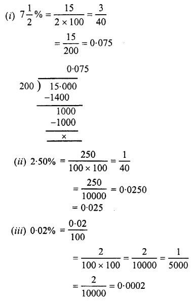 Selina Concise Mathematics Class 7 ICSE Solutions Chapter 8 Percent and Percentage Ex 8A 2