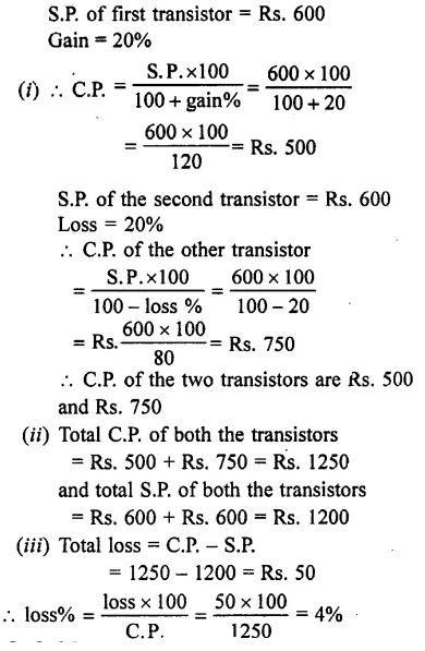 Selina Concise Mathematics Class 7 ICSE Solutions Chapter 9 Profit, Loss and Discount Ex 9B 19