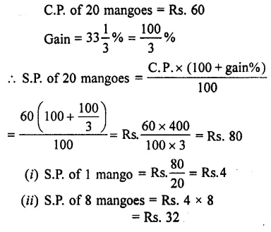 Selina Concise Mathematics Class 7 ICSE Solutions Chapter 9 Profit, Loss and Discount Ex 9B 20