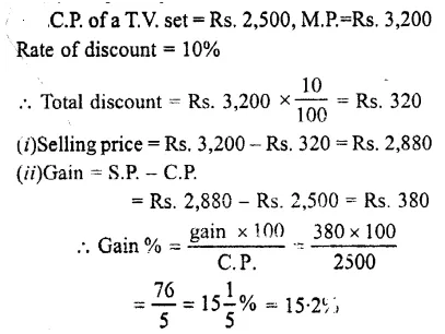 Selina Concise Mathematics Class 7 ICSE Solutions Chapter 9 Profit, Loss and Discount Ex 9C 37