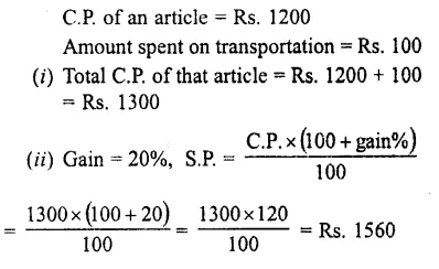 Selina Concise Mathematics Class 7 ICSE Solutions Chapter 9 Profit, Loss and Discount Ex 9C 40